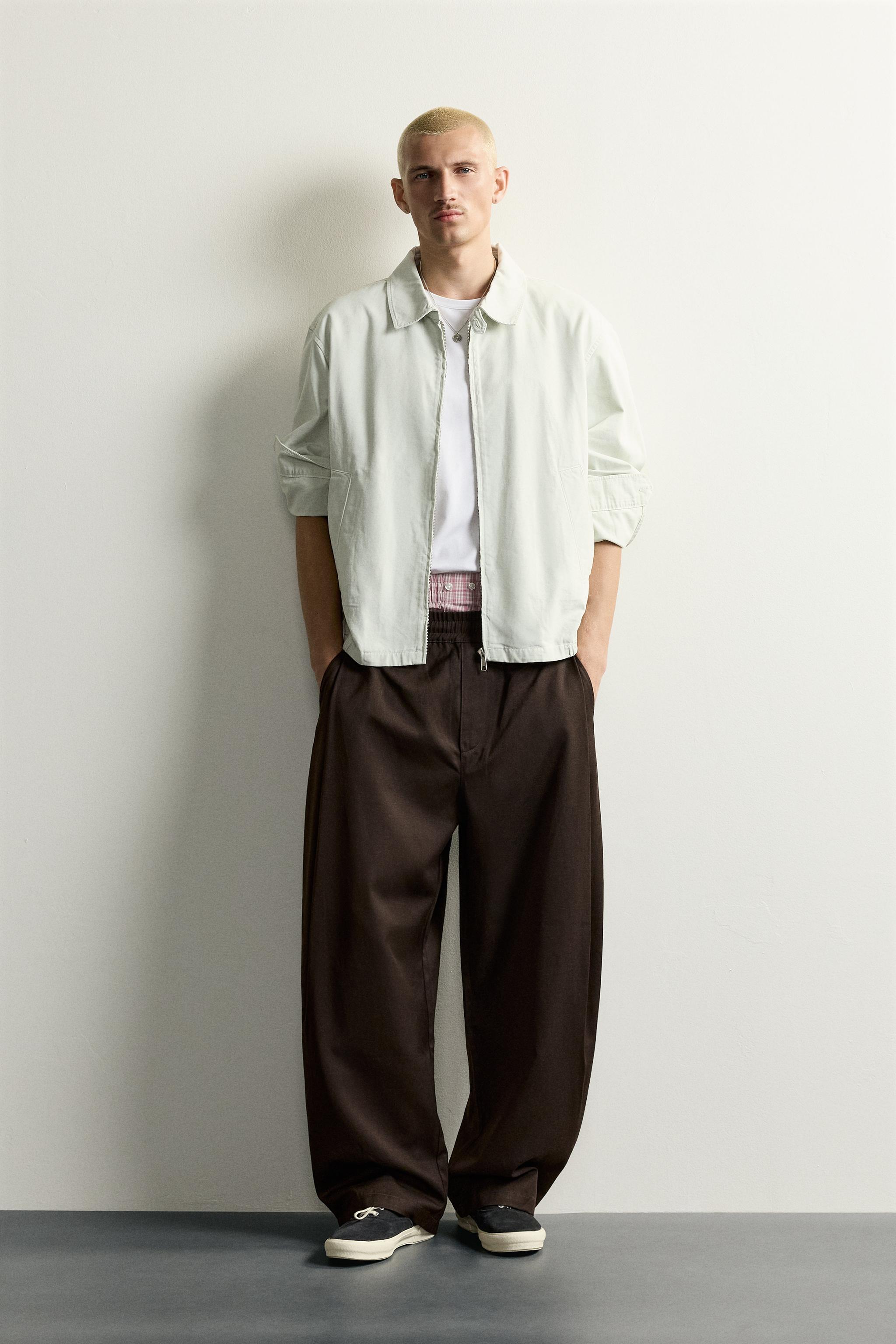 SIDE-PLEAT BALLOON FIT TROUSERS